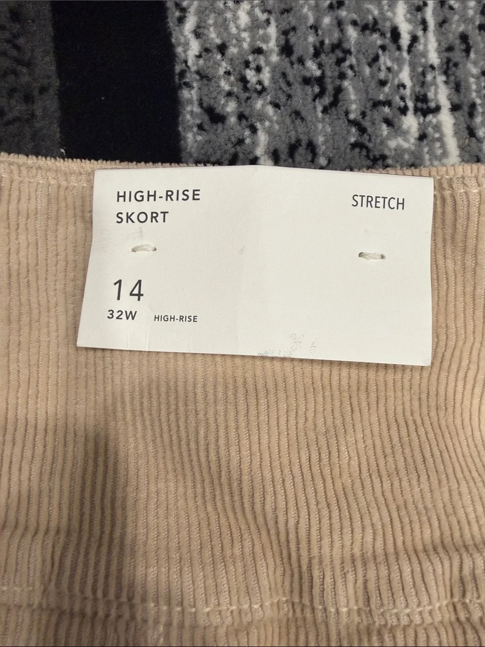 American Eagle Outfitters Beige Pleated Corduroy Mini Skort